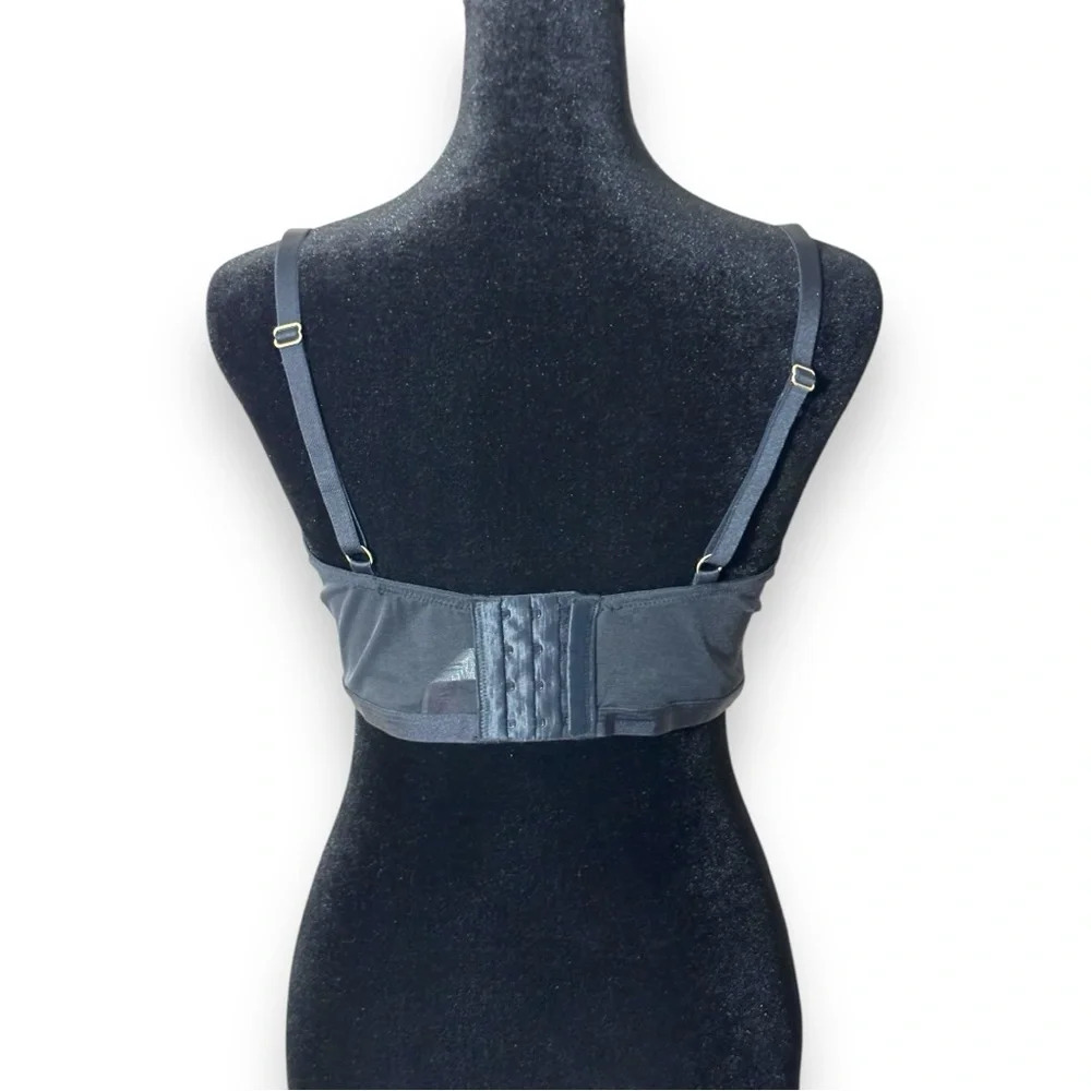 Adore Me NWOT Diara Contour Sexy Lace Black and Nude Underwire 36D Balconette - Picture 15 of 15